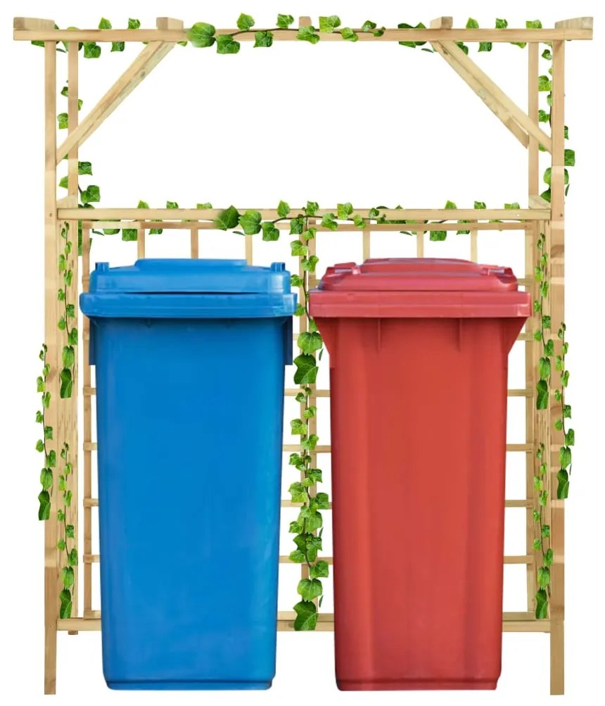 Pergolato Giardino Per Bidoni Doppi Legno Di Pino Impregnato /