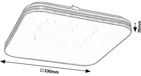 Rabalux 71178 - Plafoniera LED OSCAR LED/18W/230V 3000K 33x33 cm