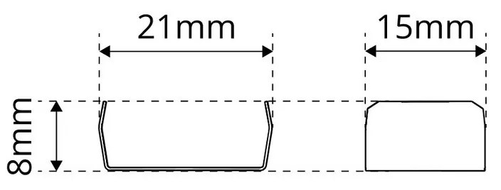 Clips di Fissaggio per Profilo a Parete Bidirezionale (conf. 4pz)