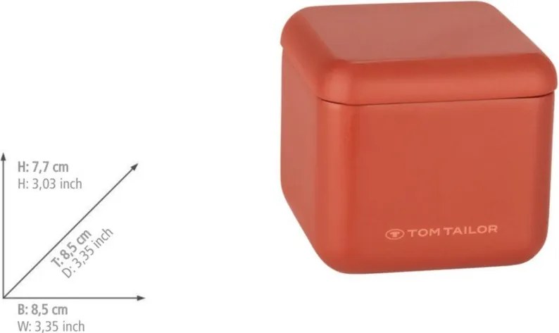 Organizer da bagno in poliresina arancione per dischetti di cotone Tom Tailor T-Rounded – Wenko