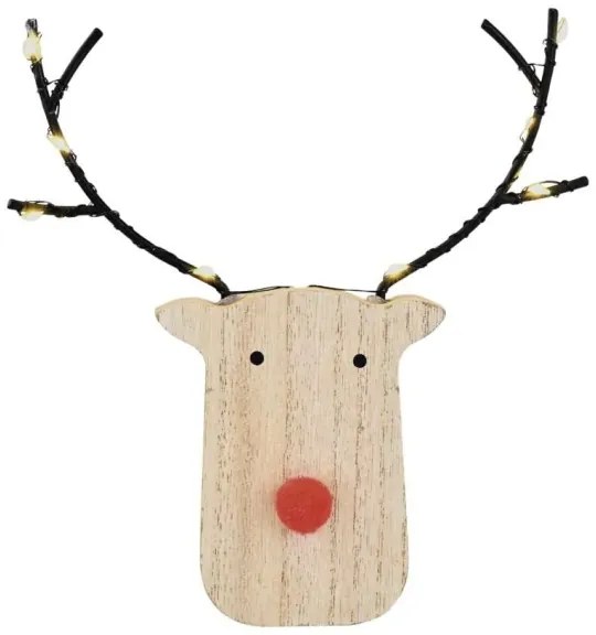 Decorazione natalizia LED 8xLED/2xAAA renna