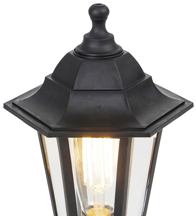 Lampada da terra classica per esterni nera 42,2 cm IP44 - New Haven