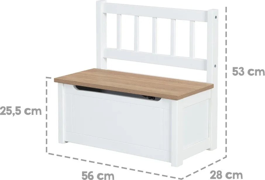 Panca per bambini bianca Woody – Roba