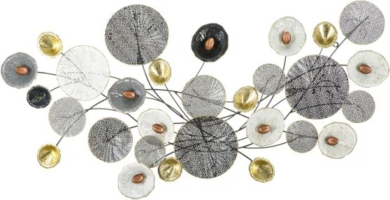 Pannello Decorativo Astratto Grid 135X7,5X69 Cm In Ferro Multicolore