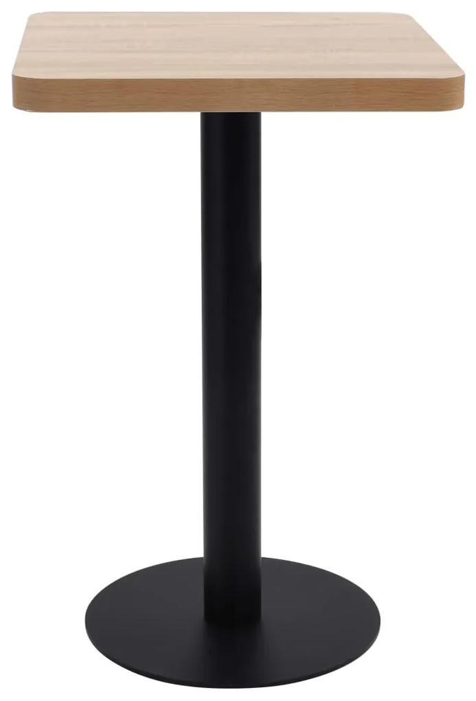 Tavolo da bistrot marrone chiaro 50x50 cm in mdf