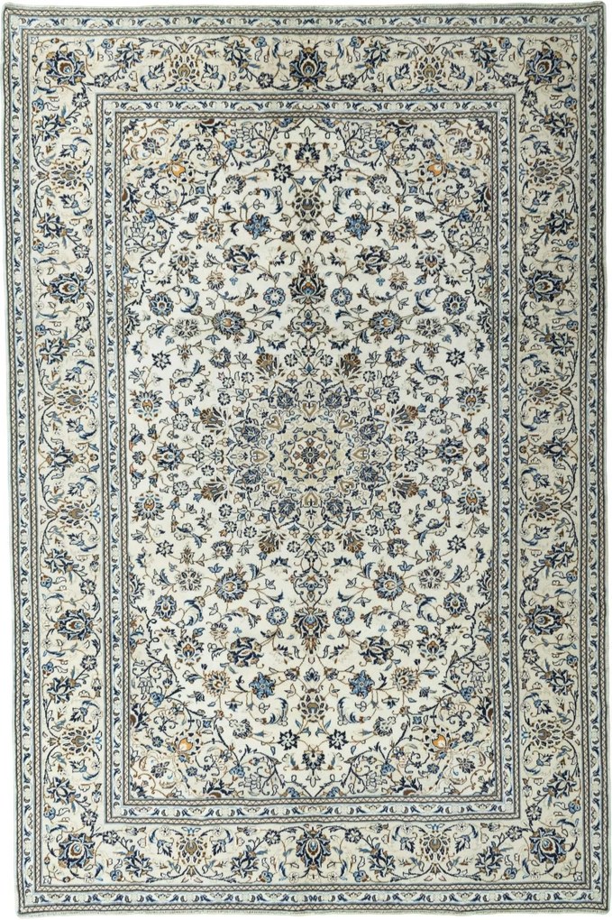 Kashan Tappeto persiano 200x300 Beige (Iran) Annodato A Mano