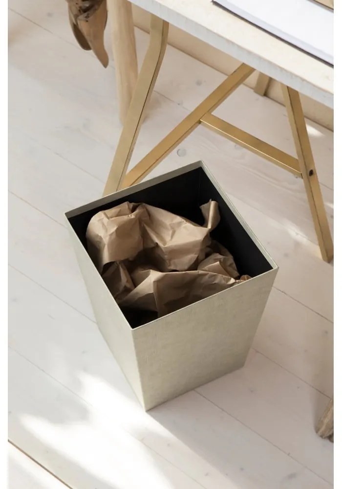 Cestino per la spazzatura beige Sofia Canvas Paper Laminate – Bigso