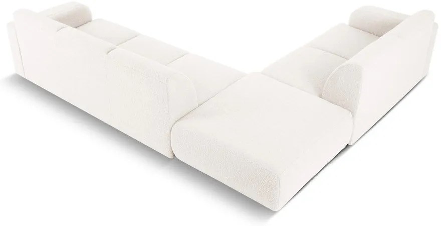 Divano angolare bianco in tessuto bouclé (angolo sinistro) Molino - Micadoni Home