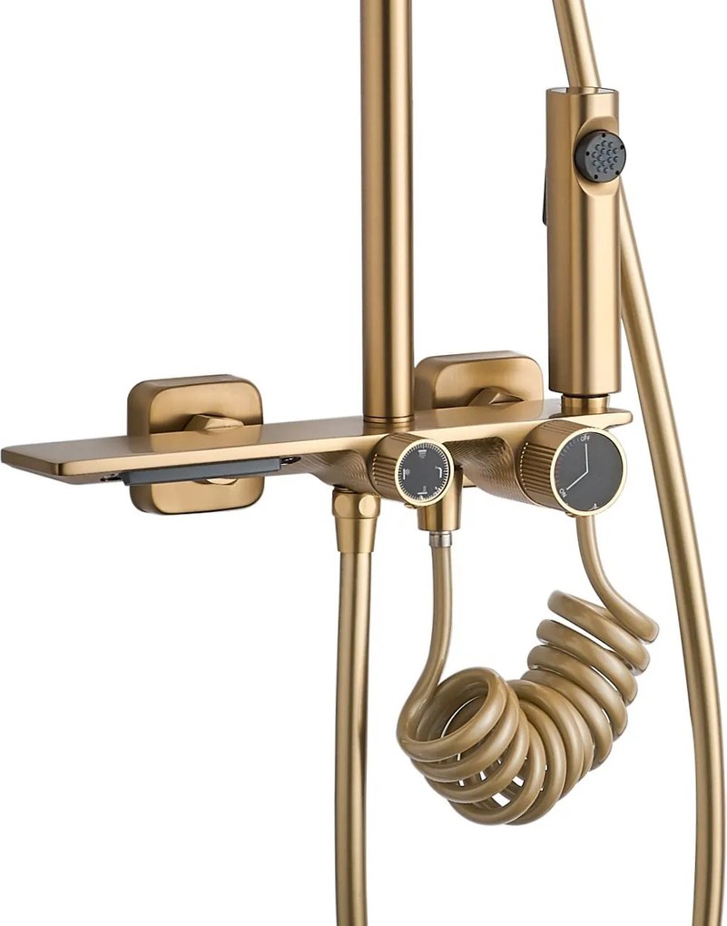 Set doccia REA HELIX Brush Gold