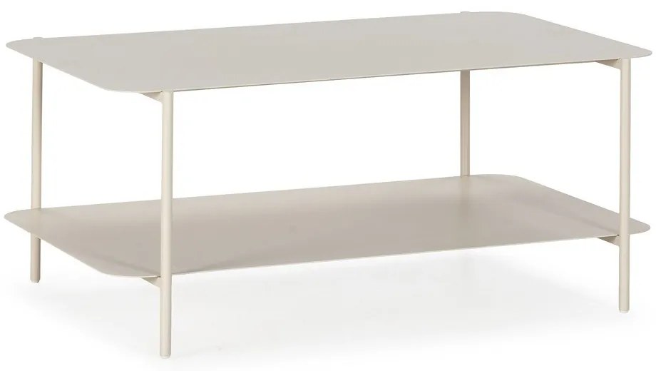 Tavolino da salotto color crema in metallo 58x90 cm Beatrix – MOME