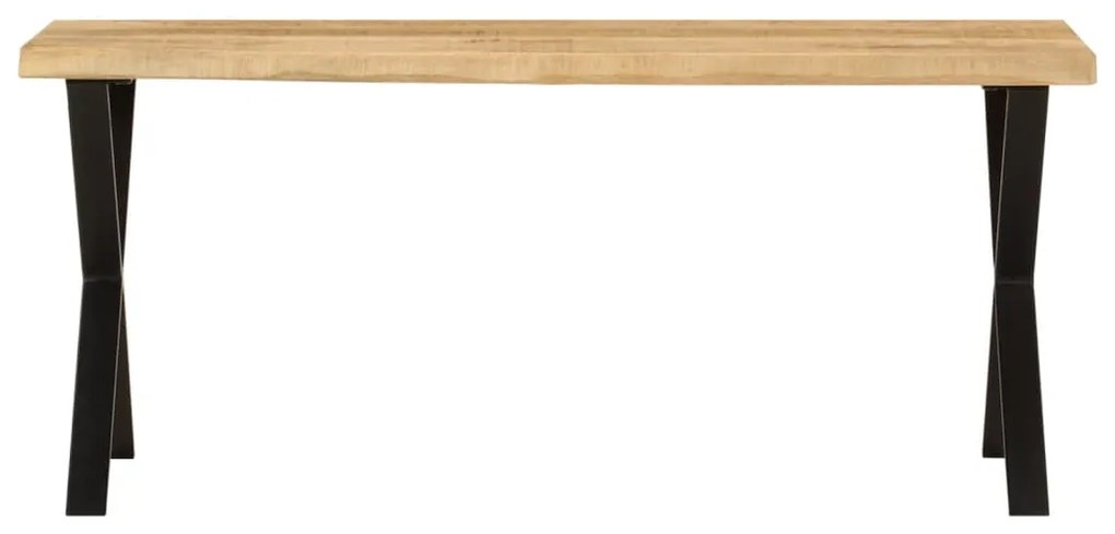Panca con bordi vivi 105 cm in legno massello di mango