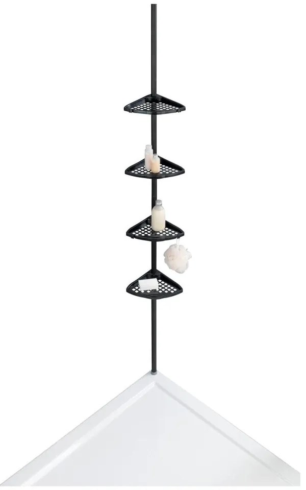 Mensola telescopica angolare nera per il bagno Opal - Allstar