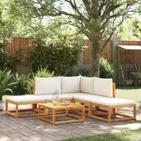 Set Divano da Giardino 6 pz con Cuscini in Massello di Acacia 3278846