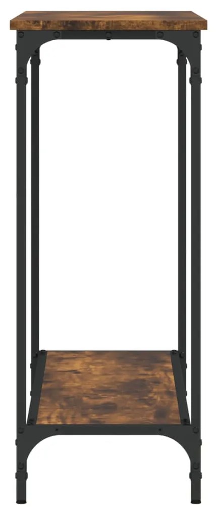 Tavolino consolle rovere fumo 101x30,5x75 cm legno multistrato
