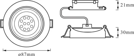 Osram - Set da 3 faretti da incasso LED SPOT LED/4,9W/230V 2700K bianchi