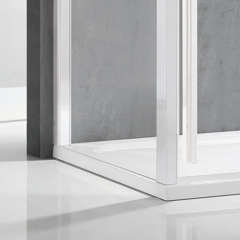 Box doccia 80x150 telaio bianco vetro 8mm | KSA5000B - KAMALU
