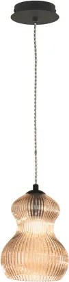 Lampada sospensione D16 cm in vetro soffiato Ambra - MADAGASCAR Mod2