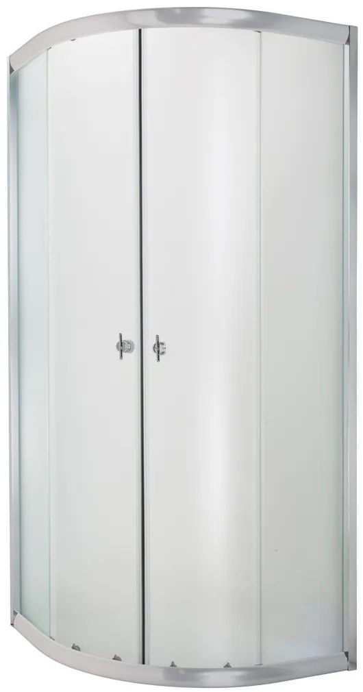 Invena Marbella box doccia 90x90 cm semicircolare cromo lucida/vetro opaco AK-46-191