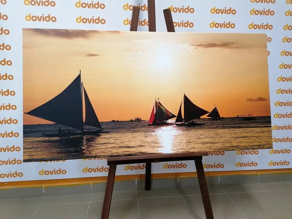 Stampa su tela – Splendido tramonto sul mare