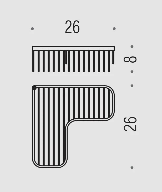 Colombo Design Griglia Portaoggetti Angolare per doccia Nero Opaco B96110NM