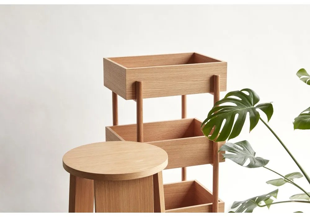 Sgabello in rovere naturale Split - Hübsch