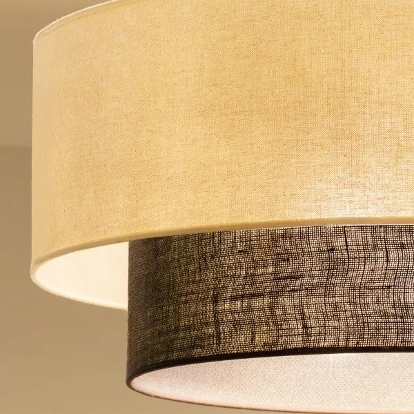 Brilagi - Plafoniera LED STILE BOHO 3xE27/15W/230V Ø 60 cm crema/marrone