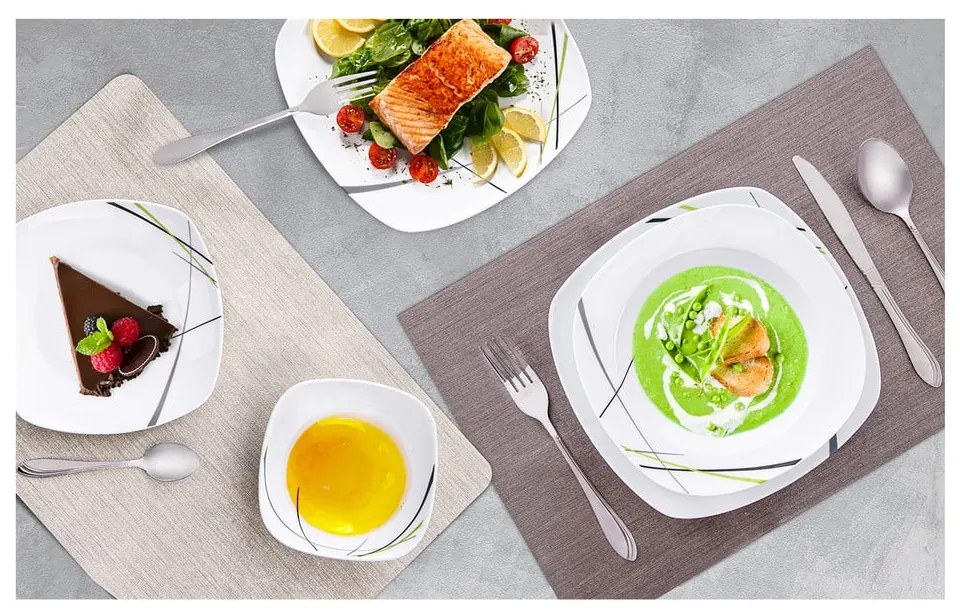 Posate argentate in acciaio inox 24 pz Satin – Orion