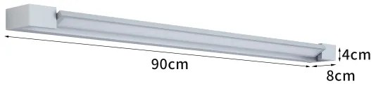 Brilagi-LED Specchio da bagno illuminato AQUA LINE LED/24W/230V 90 cm IP44 cromo opaco