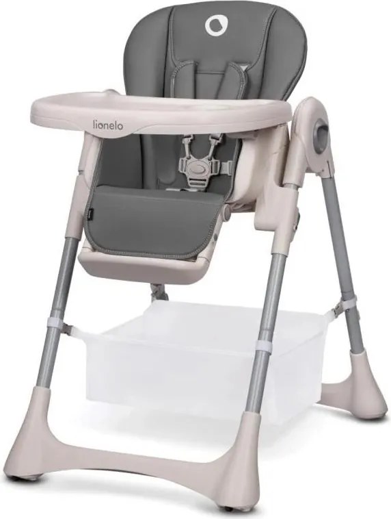 Lionelo - Sedia da pranzo per bambini ZANNA grigia