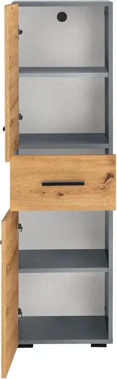 Mobile per bagno alto effetto rovere 130x35 cm Malika - Støraa