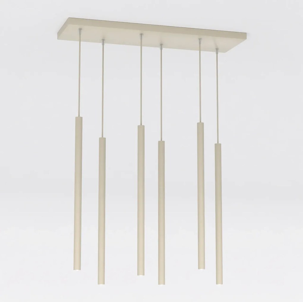 Lampadario a Sospensione in Acciaio SELTER 6 Mokka 6xG9