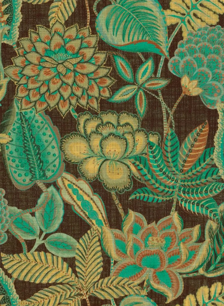 Arte International Carta da parati Fioria Antichi - Emerald