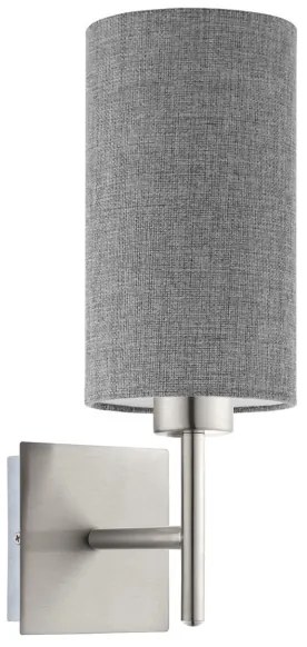 Eglo - Lampada da parete LED TUNJA 1xE27/60W/230V cromo opaco/grigio