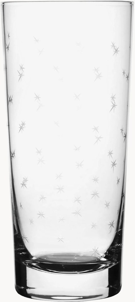 Set di 4 bicchieri da long drink in cristallo soffiato Stars
