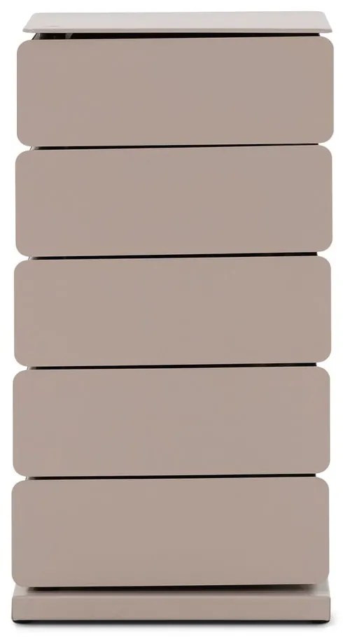 Cassettiera grigio tortora in metallo 37x72x26 cm Joey – Spinder Design