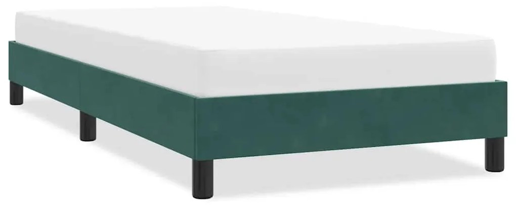 Giroletto Senza Materasso Verde Scuro 80x210 Cm İn Velluto /