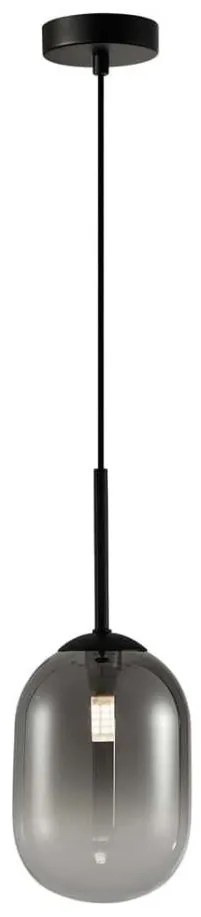 Lampadario a sospensione con filo ALIAS 1xG9/8W/230V diametro 12 cm nero/grigio