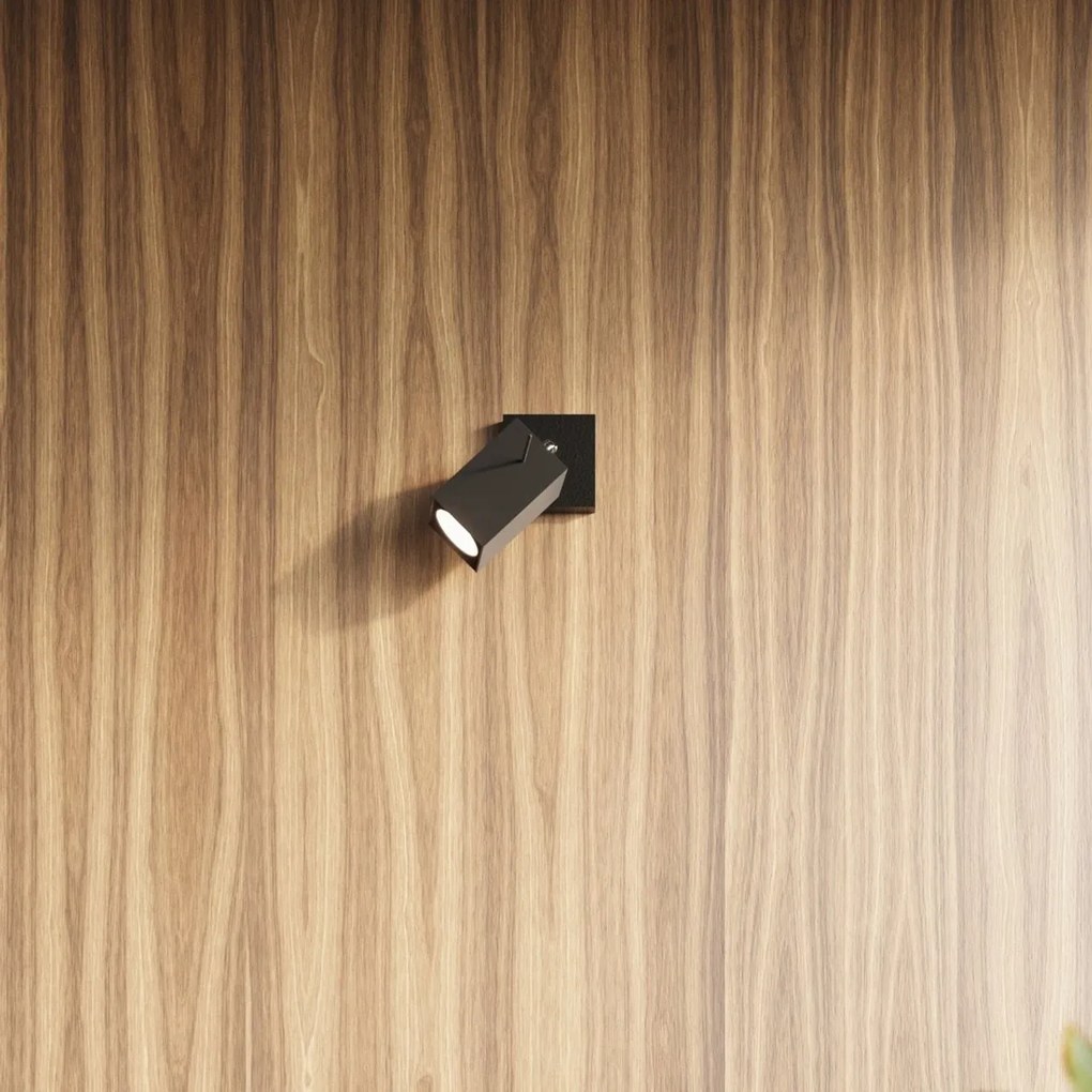 Plafoniera da Soffitto in Acciaio 3xGU10 MERIDA 3 Nera Orientabile