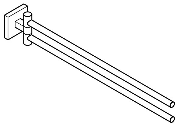 GROHE 409762430 - Porta asciugamani START CUBE 438 mm nero