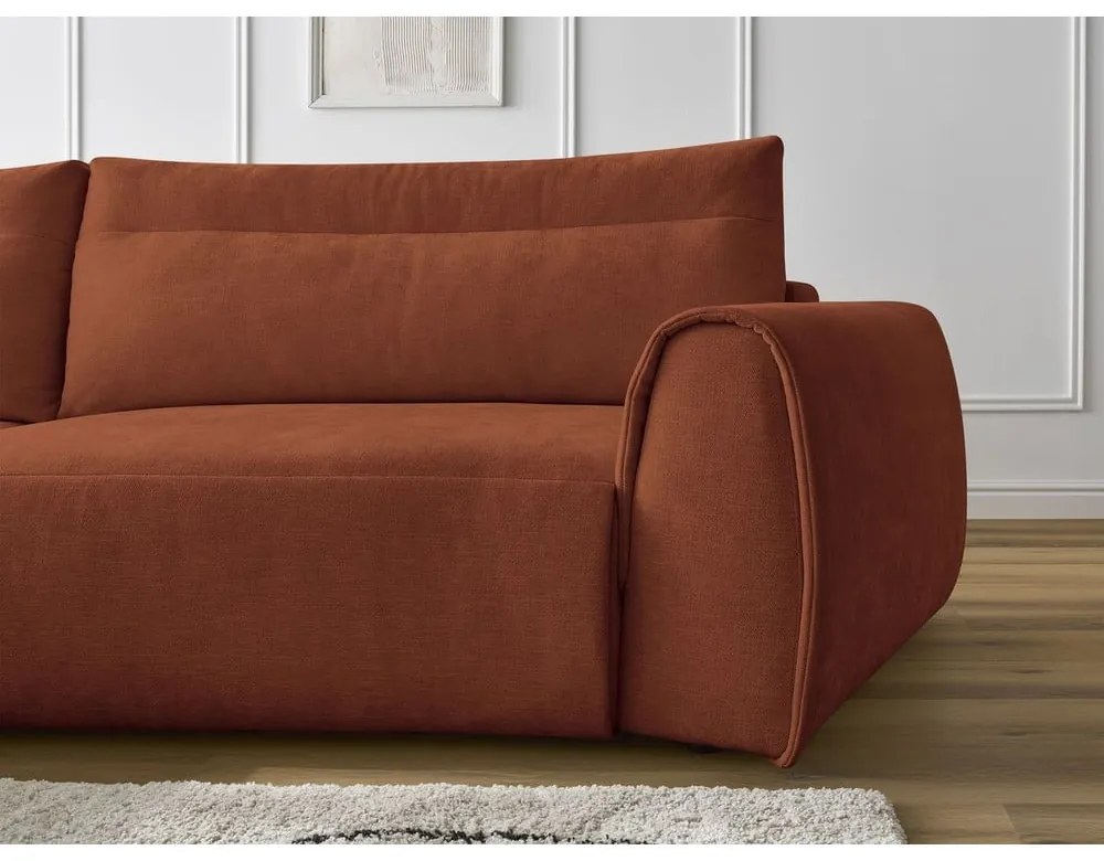 Divano angolare arancione Aden – Bobochic Paris