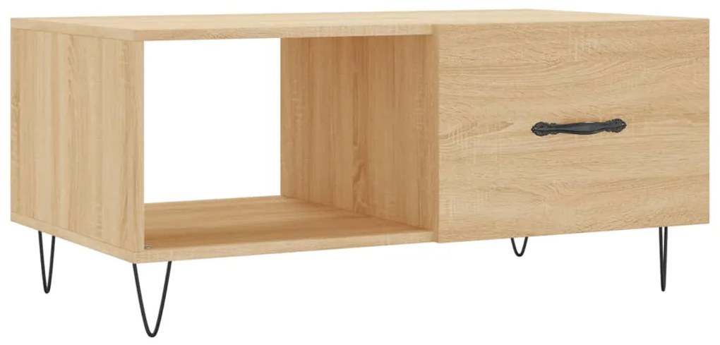 Tavolino da salotto rovere sonoma 90x50x40 cm legno multistrato