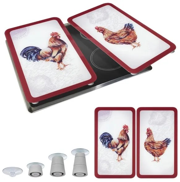 WENKO 2521471500 - Piastra di copertura ABDECKPLATTE - GRAFIK 30x52 cm multicolore