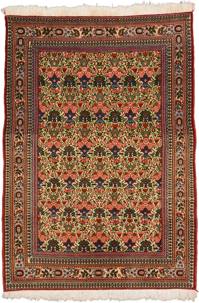 Ghom Tappeto persiano 150 x 100 Marrone (Iran) Annodato A Mano