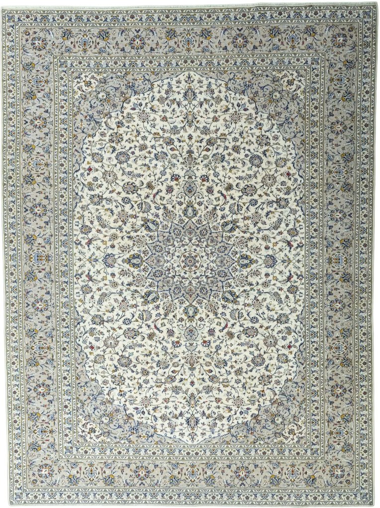 Kashan Tappeto 300 x 400 Beige (Iran) Annodato A Mano