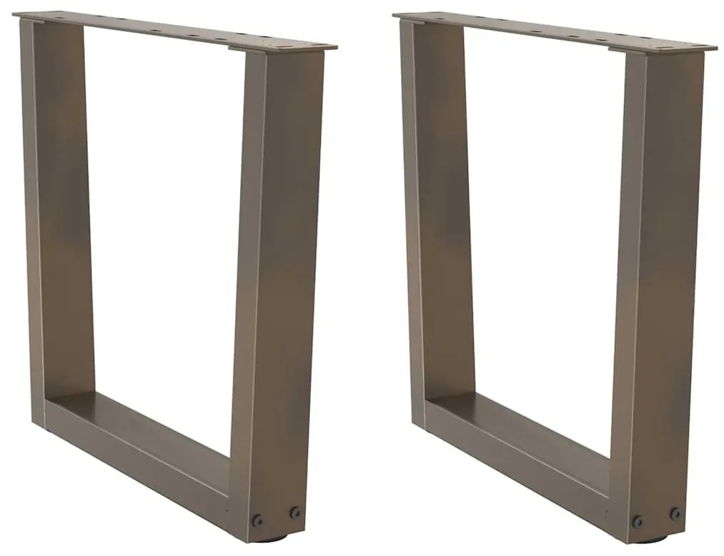 Gambe Per Tavolo Pranzo A V 2pz Naturale 60x(42-43,3)cm Acciaio /