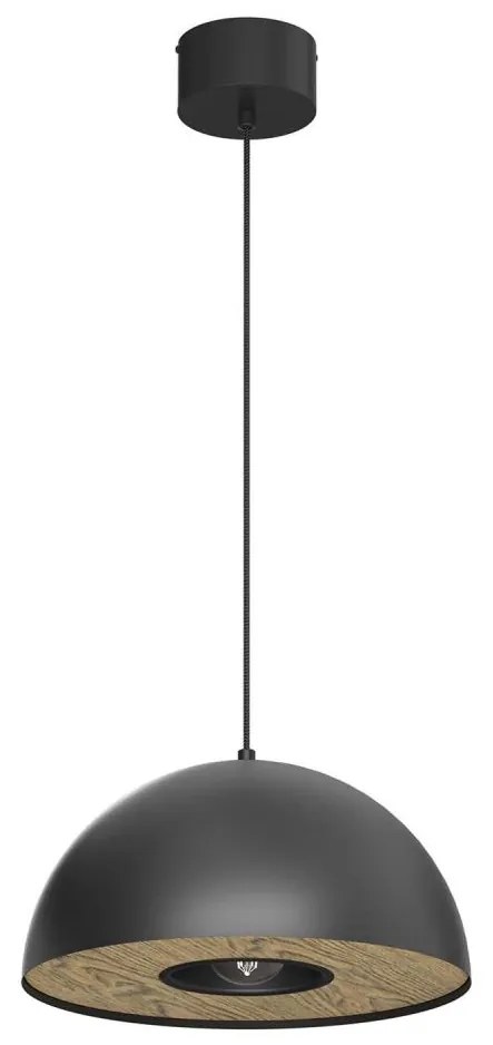Lampadario a sospensione con filo ELGUND 1xE27/15W/230V nero