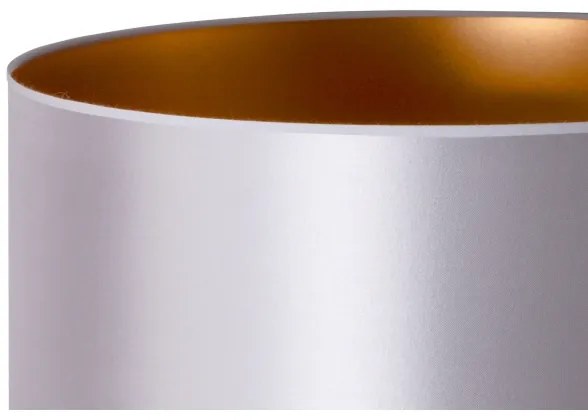 Duolla - Lampada da tavolo CANNES 1xE14/15W/230V diametro 20 cm argento/rame/bianco