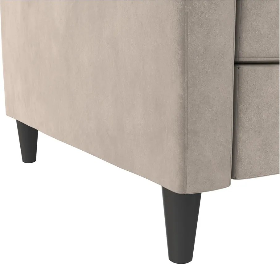 Divano grigio chiaro in velluto 207 cm Celine - Støraa