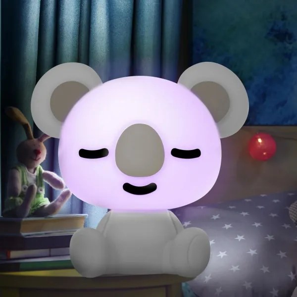 Lampada notturna per bambini a LED RGBW Dimmerabile 2,5W/230V koala bianco