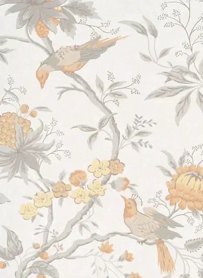 Vogeltapete Brooke House von Little Greene - Cinder